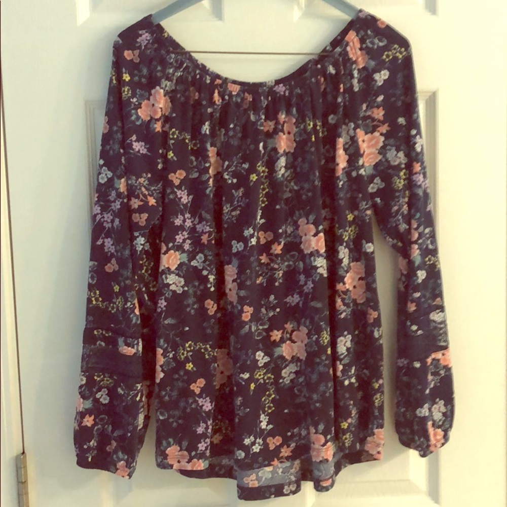 Floral peasant blouse